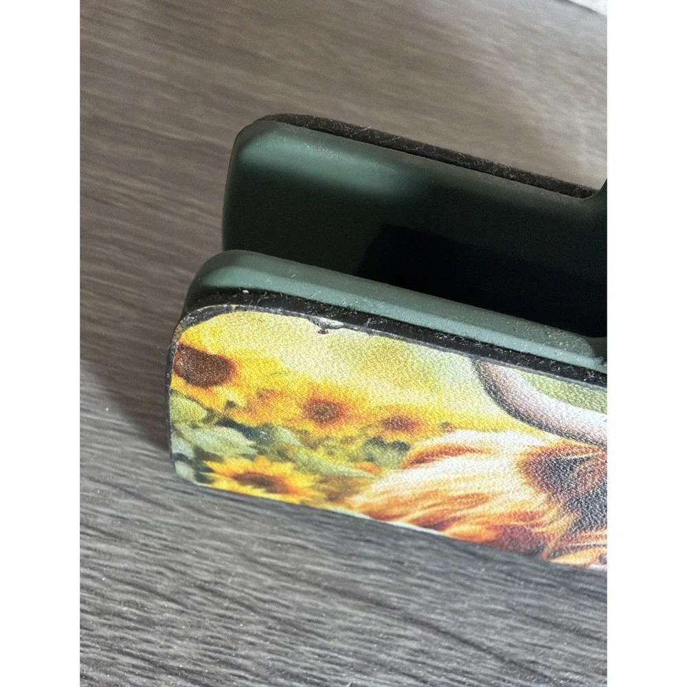 NEW Highland Cow Sunflower Large Claw Hair Clip Green Farmhouse Western